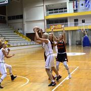 Detalj iz večerašnje košarkaške utakmice između Broda na Savi i Šibenika