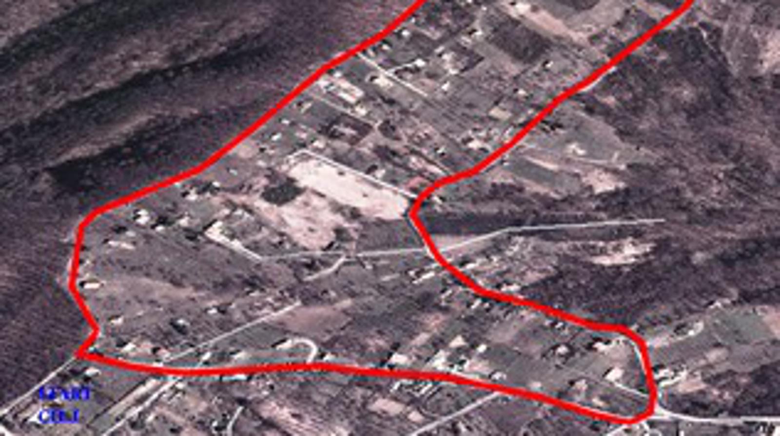 Skica trkačke staze Brodske brdske utrke u Kotliću.