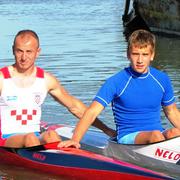 Marko Lipovac (bijela majica) i Antun Novaković-prvaci države u kajakaškom maratonu