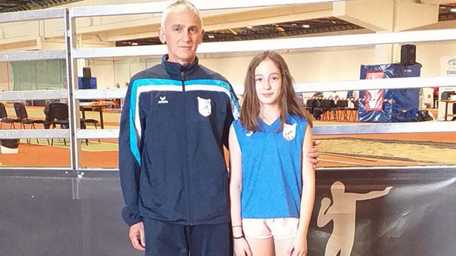 Lorena s ocem i trenerom Antom Šeremetom