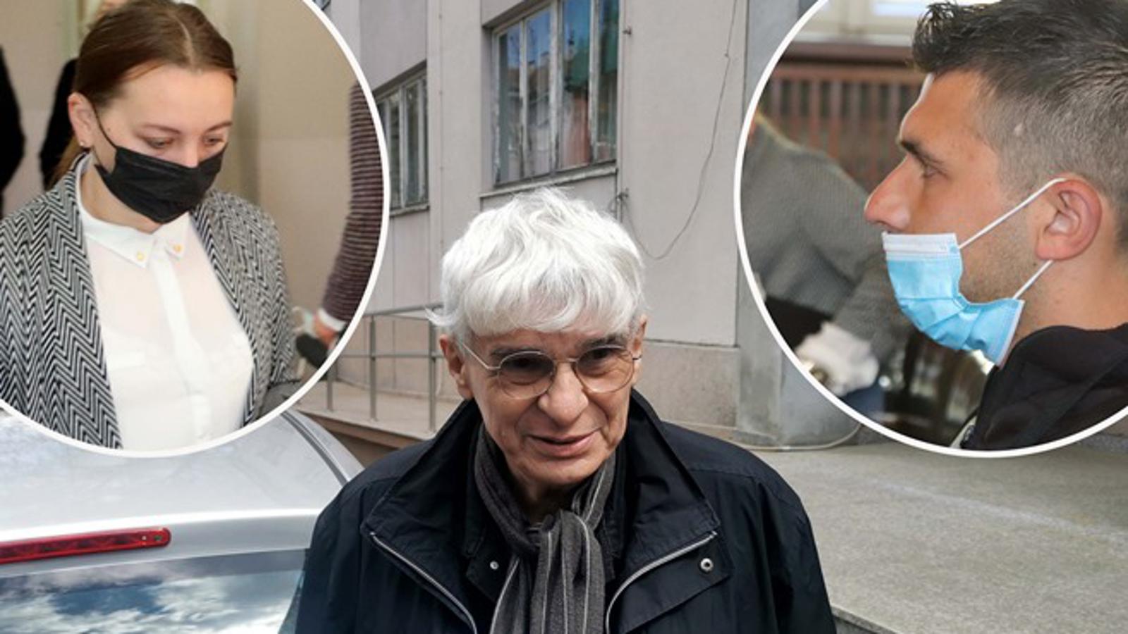 Psihijatar Jugoslav Gojković. U krugovima: roditelji Mirela i Danijel Dedić