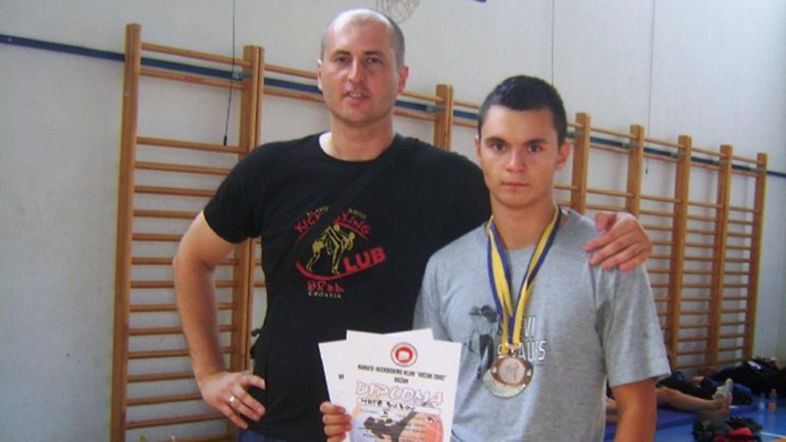Mato Buzov (desno) s trenerom Berislavom Kneževićem