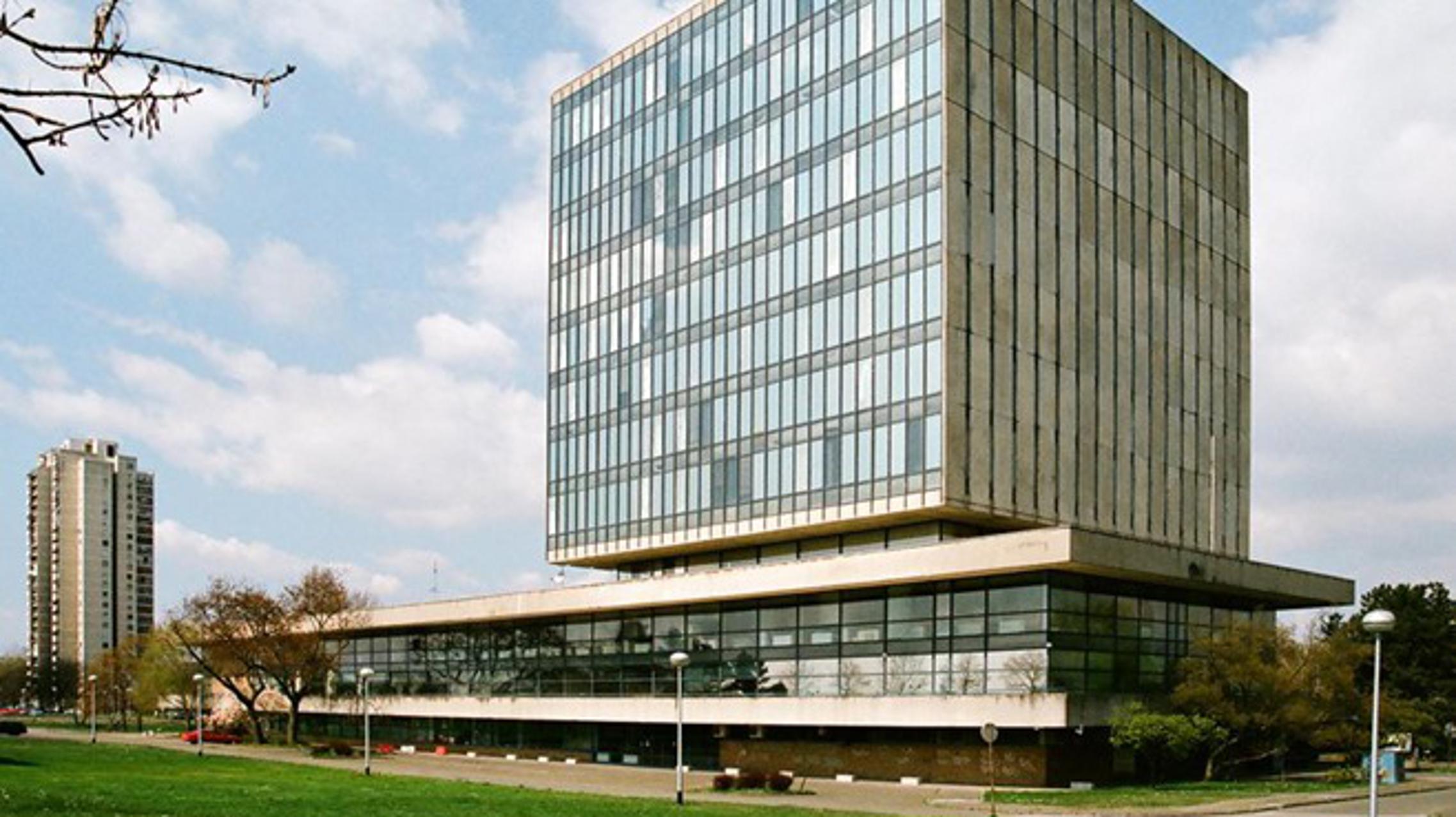 'Kockica', sjedište Saveza komunista Hrvatske u Zagrebu 1990.