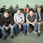 U iščekivanju presude - slijeva nadesno: Paško Gašpar, Marijan Bakula, Ivica Vuksanović, Željko Peri