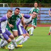 Detalj iz današnje utakmice Željezničar (ljubičasti)-Hajduk