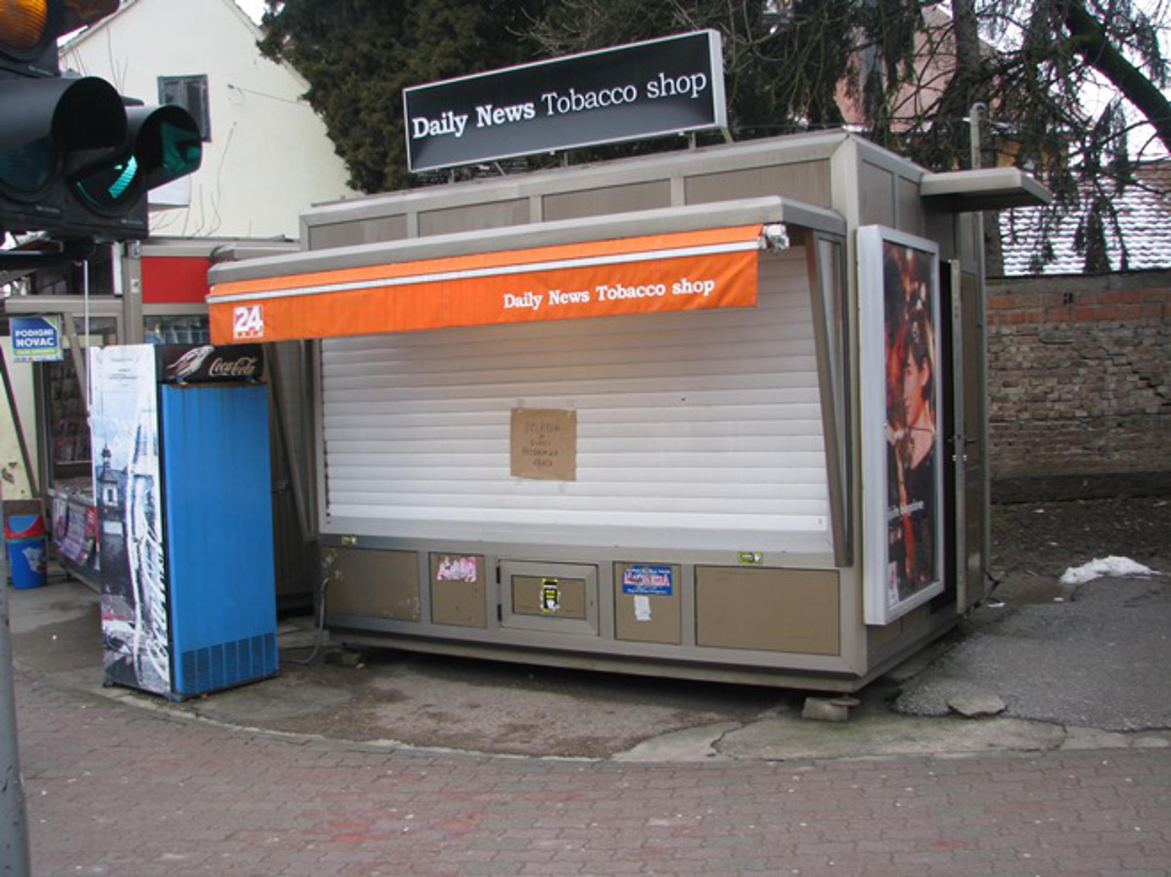 Kiosk na križanju Štampareve i Strossmayerove ulice
