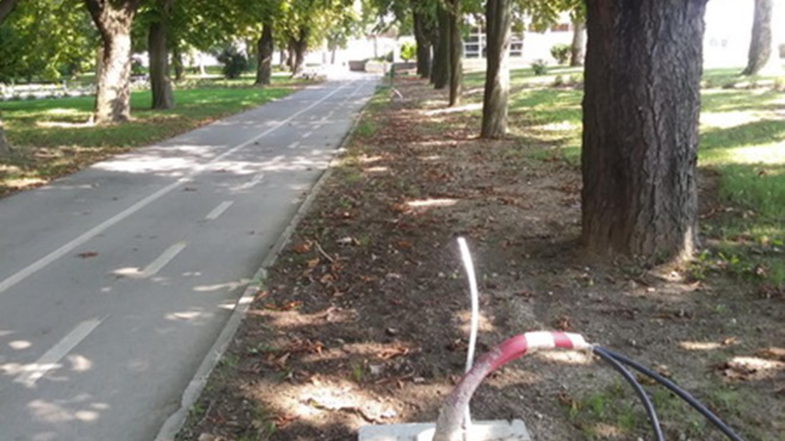 Dio šetališta koji je noću u potpunom mraku