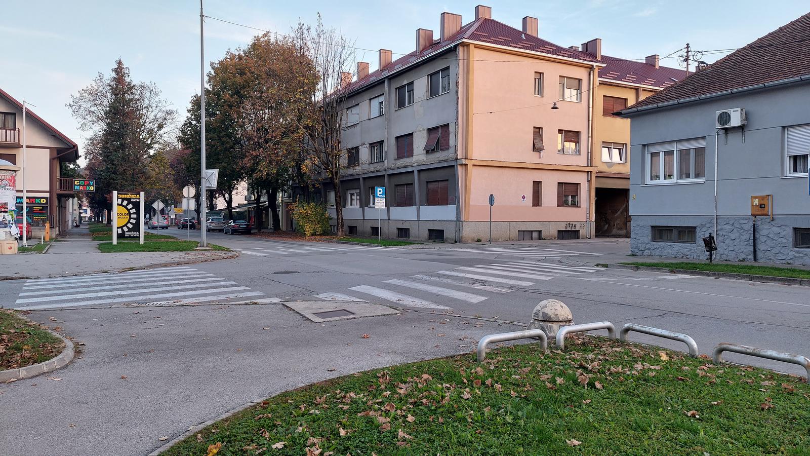Križanje ulice dr. Franje Tuđmana i Vukovarske u Požegi