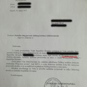 Dopis iz Ureda predsjednika Vlade Republike Hrvatske