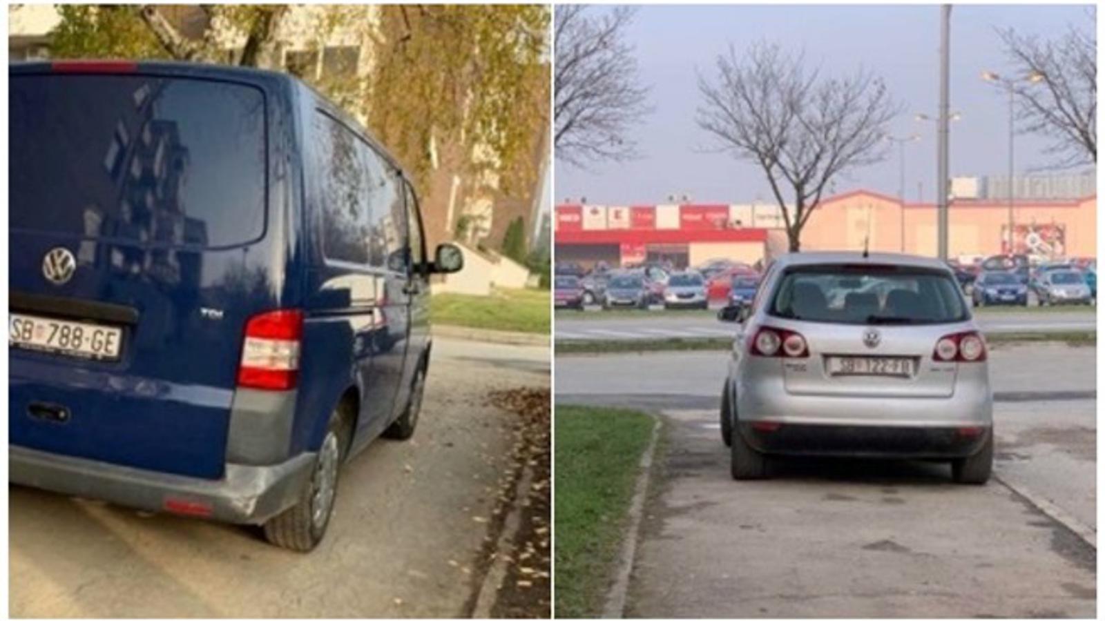 U Naselju Slavonija II vozači ostavljaju parkirana vozila na pješačkoj stazi.