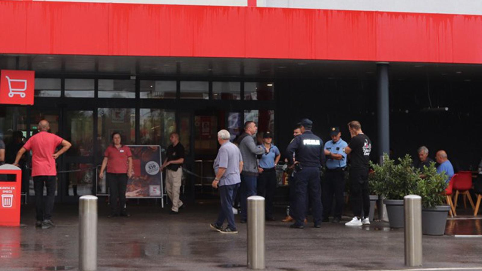 Očevid nakon sukoba u slavonskobrodskoj trgovini