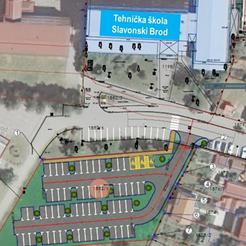 Lokacija novog javnog parkinga sa 60 mjesta u Slavonskom Brodu