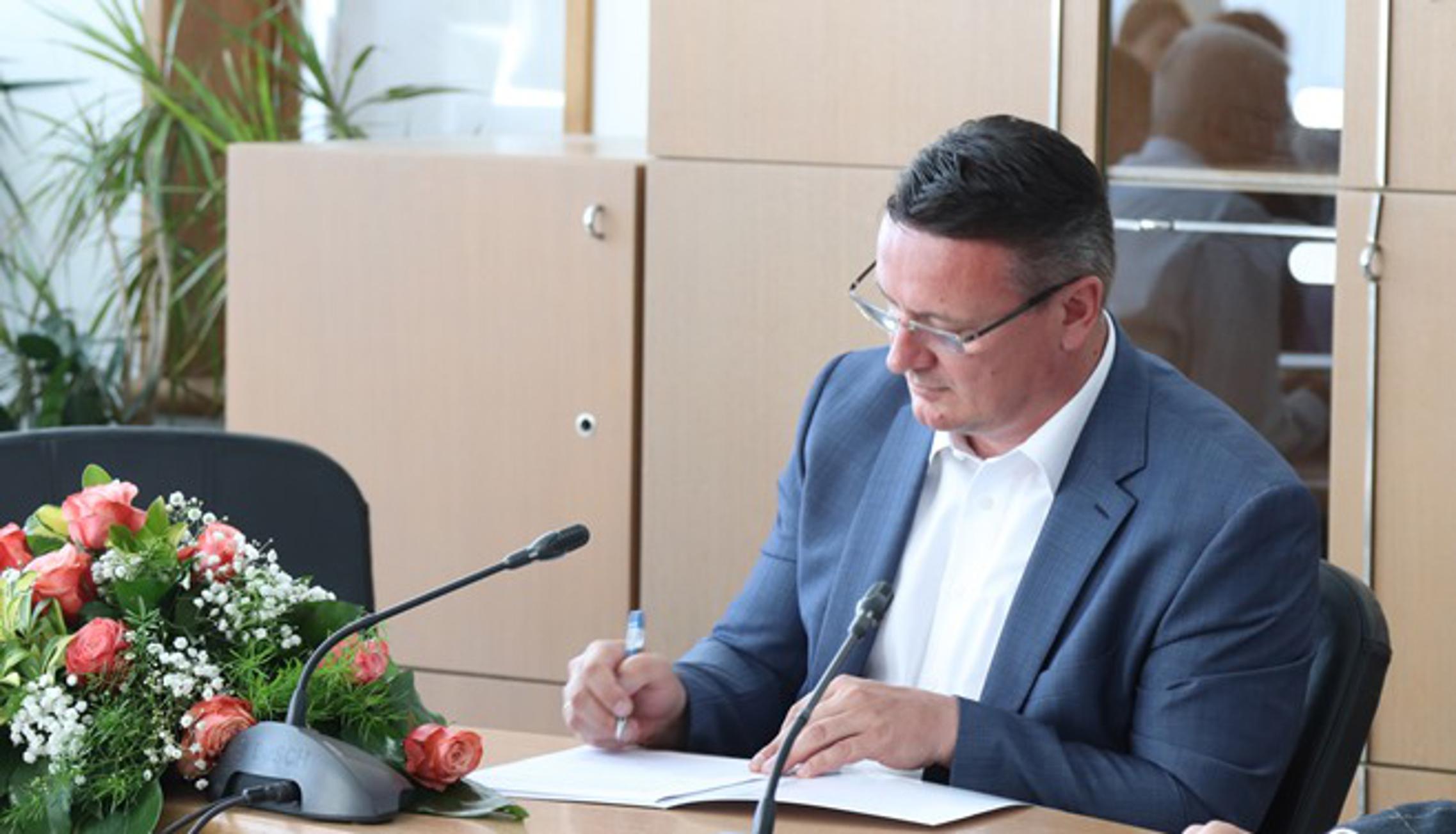 Župan Danijel Marušić na potpisivanju potpora