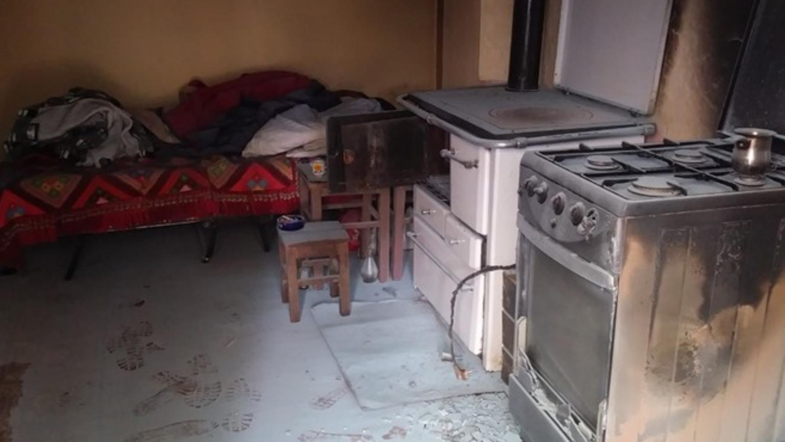 Prostorija u kojoj je boravio stariji bračni par u trenutku požara