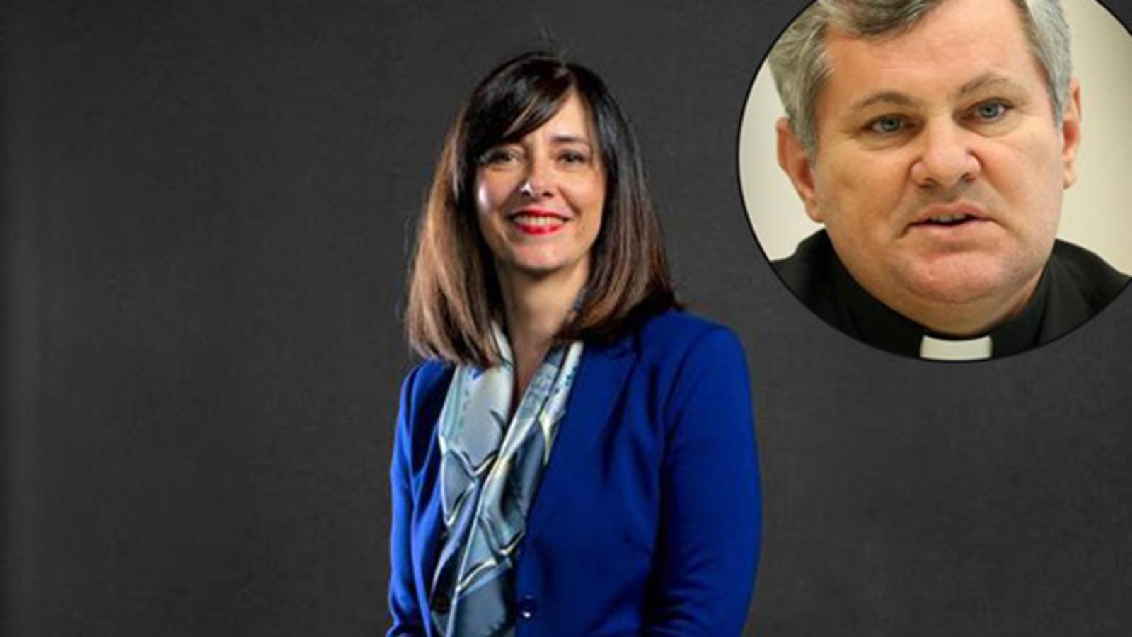 Blaženka Divjak (u krugu: biskup Vlado Košić)