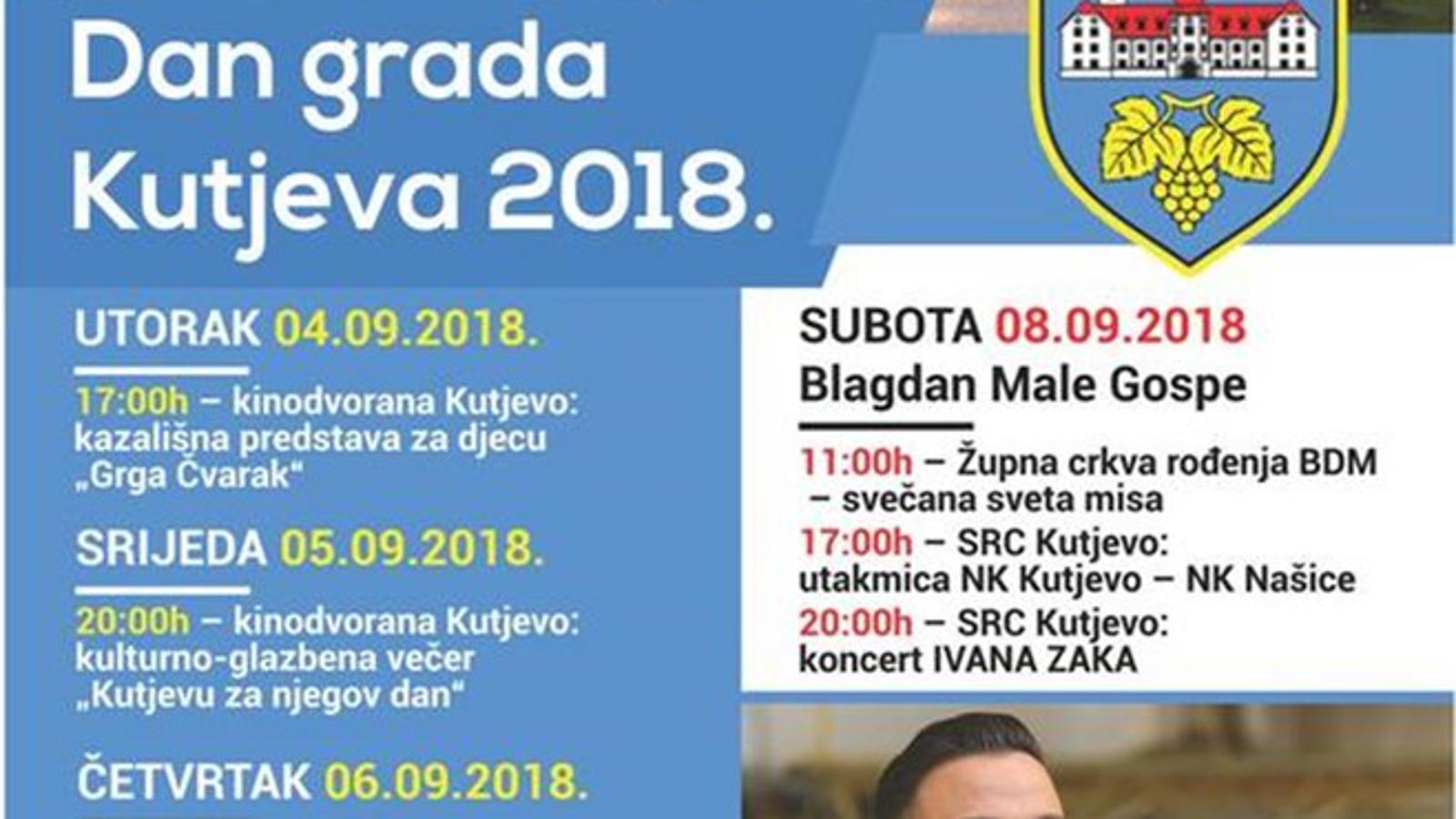 Najavni plakat za Dan grada Kutjeva