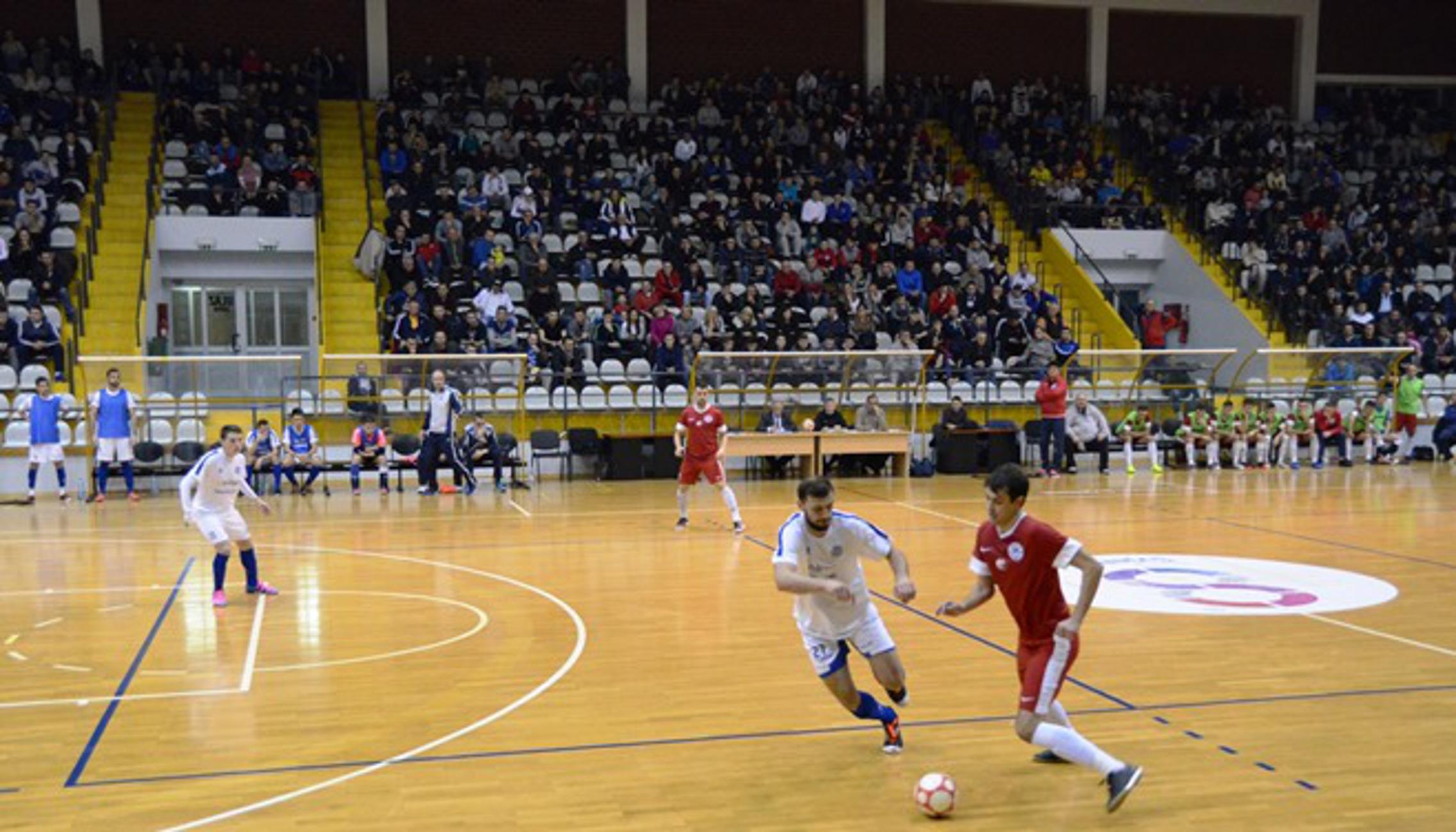 Detalj iz večerašnje utakmice između Brođana (crveni) i Osječana