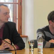 Slavonskobrodski šahovski velemajstori Davor Rogić (lijevo) i Anto Brkić