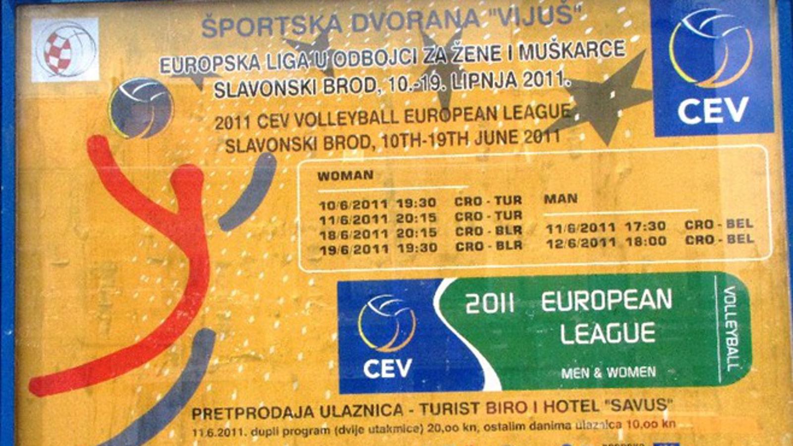Plakat za odbojkaške poslastice u Vijušu 